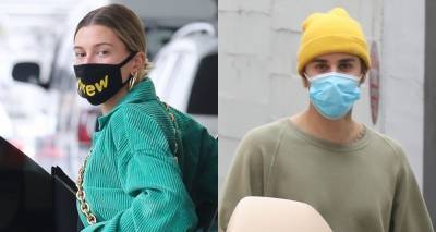 Hailey Bieber Wears Face Mask from Husband Justin Bieber's Drew Clothing Line - www.justjared.com - Beverly Hills