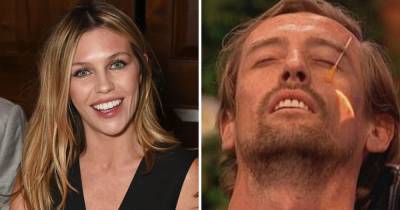 Peter Crouch grimaces as wife Abbey Clancy pierces his eyebrow on Save Our Summer - www.ok.co.uk
