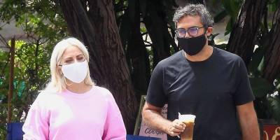 Lady Gaga Forgoes Pants for an Iced Coffee Date with Michael Polansky - www.harpersbazaar.com
