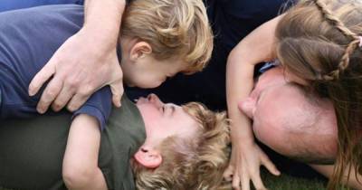 Prince William thanks fans for birthday wishes with another adorable photo of him playing with his children - www.ok.co.uk - city Cambridge