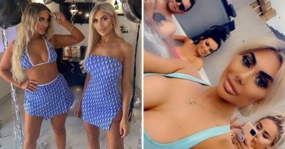 Inside Chloe Ferry's wild housewarming pool party with private bar staff, BBQ and cake - www.ok.co.uk - county Love
