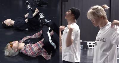 BTS Bangtan Bomb: RM, J Hope, Suga & Jimin's stretching classes is in session; ChimChim's ponytail steals show - www.pinkvilla.com