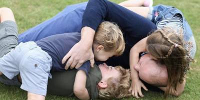 Kate Middleton Took a Picture of Prince William's Kids Literally Tackling Him With Love for His Birthday - www.marieclaire.com - Charlotte