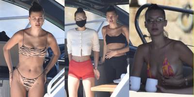 Hailey Bieber & Bella Hadid Jet to Italy, Enjoy a Yacht Day in Their Bikinis - www.justjared.com - Italy