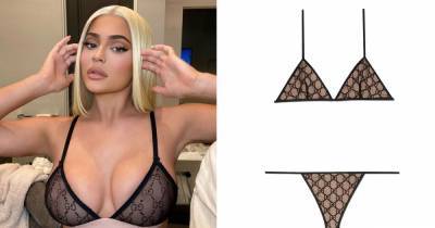 Kylie Jenner goes blonde as she shows off a £600 Gucci bra — here's how to get the look from £16 - www.ok.co.uk - Italy