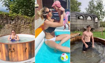 9 celebrities with hot tubs and paddling pools: From David and Victoria Beckham to Gemma Atkinson - hellomagazine.com - county Atkinson