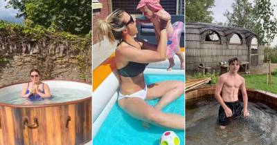9 celebrities with hot tubs and paddling pools: From David and Victoria Beckham to Gemma Atkinson - www.msn.com - county Atkinson