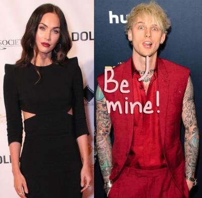 Megan Fox & Machine Gun Kelly Opt For Matching Bloody Valentine Manicures After Making Their Relationship Public! - perezhilton.com