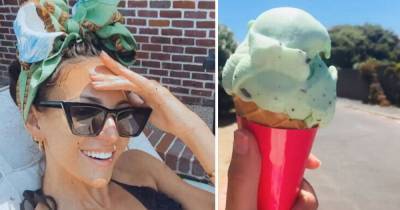 Michelle Keegan shares sizzling bikini snap as she soaks up sun with her favourite ice cream - www.ok.co.uk