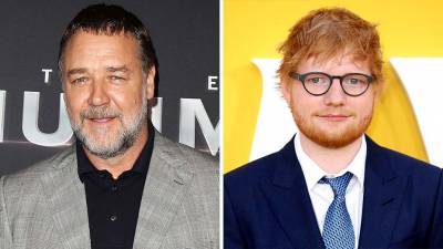 Russell Crowe Says He Did Shots With Ed Sheeran Out of Johnny Cash's Grammy - www.hollywoodreporter.com