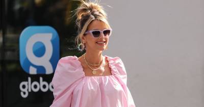 Vogue Williams looks incredible as she dresses baby bump in short pink dress and wears heels ahead of daughter’s birth next month - www.ok.co.uk - London