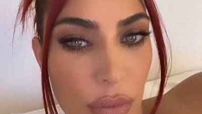 Kim Kardashian Debuts New Red Hair & No, It's Not a Wig! - www.justjared.com