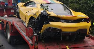 One person taken to hospital after £250,000 Ferrari crash - www.manchestereveningnews.co.uk