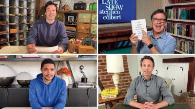 Late Night Hosts Make Statements Onscreen With Home Libraries - www.hollywoodreporter.com