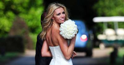 Abbey Clancy dons her wedding dress as she celebrates 9th wedding anniversary with Peter Crouch - www.msn.com