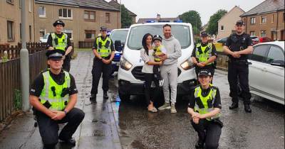 Kind cops surprise adorable Scots tot who wants to 'fight the baddies' after birthday bash cancelled - www.dailyrecord.co.uk - Scotland