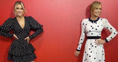 Amanda Holden twins with 'sister' Ashley Roberts as they both wear pretty polka dot dresses - www.ok.co.uk