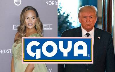 Chrissy Teigen & More Call For BOYCOTT Of Goya Foods After CEO Says Latinos Are ‘Truly Blessed’ To Have Trump - perezhilton.com