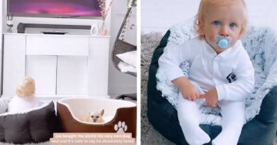 Stacey Solomon gives her son Rex his own dog bed to nap in and it's so adorable - www.ok.co.uk