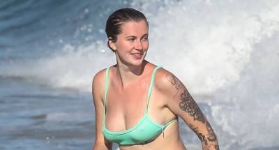 Ireland Baldwin Dons Mint-Green Bikini for Day at the Beach! - www.justjared.com - Ireland - Malibu