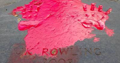 JK Rowling's handprints 'smeared with red paint' on Edinburgh street amid transgender rights row - www.dailyrecord.co.uk