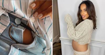 Rochelle Humes reveals brilliant hack for turning regular jeans into maternity jeans - www.ok.co.uk