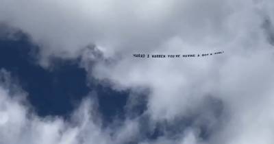 A plane flying a banner was spotted all over Greater Manchester...its message revealed some special news - www.manchestereveningnews.co.uk - Manchester