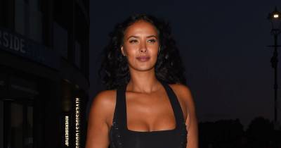 Maya Jama stuns as she shows off her incredible curves in a plunging black crop top for a night out - www.ok.co.uk - London