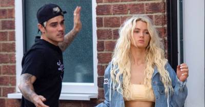 Love Islands stars Lucie Donlan and Luke Mabbot look loved up as she leaves his house - www.ok.co.uk