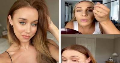 Una Healy's make-up artist teaches the Saturdays star how to create the perfect winged eyeliner - www.ok.co.uk
