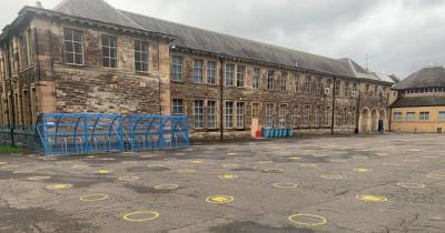 Dalziel High unveils playground markings showing pupils where to stand - www.dailyrecord.co.uk