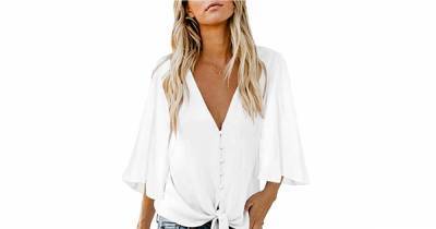Feel the Summer Breeze In This Flowy Button-Down Top - www.usmagazine.com