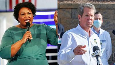 Donald Trump - Stacey Abrams - Brian Kemp - Stacey Abrams: Gov. Brian Kemp ‘Incompetent Immoral’ Like Trump For Ban On Mandating Masks In GA - hollywoodlife.com
