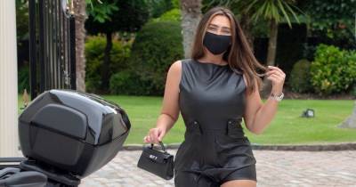 Lauren Goodger flaunts hourglass figure in tiny leather playsuit after backlash over edited childhood snap - www.ok.co.uk