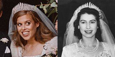 Princess Beatrice Wore Queen Elizabeth's Wedding Day Tiara at Her Own Nuptials - www.harpersbazaar.com