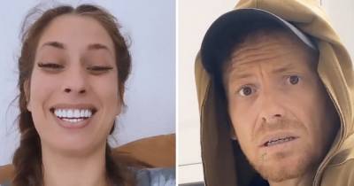 Stacey Solomon in hysterics as Joe Swash is forced to sleep in shed and drink from garden hose after night out - www.ok.co.uk