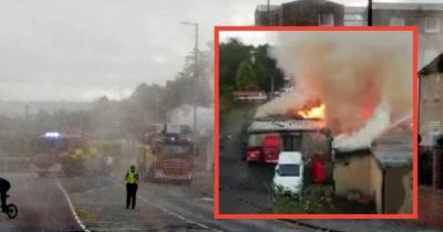 Police warn public to stay away from Motherwell street after blaze rips through building - www.dailyrecord.co.uk