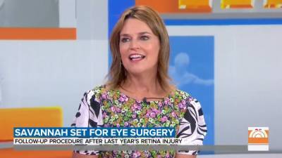 Savannah Guthrie To Undergo Another Eye Surgery To Fix Cataract After Tearing Her Retina - etcanada.com - county Guthrie