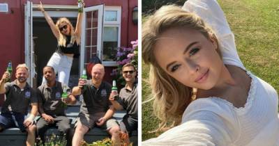 Inside Emily Atack's trendy new home as she drinks beer with removal men to celebrate 'last minute move' - www.ok.co.uk
