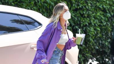 Hailey Baldwin Struts Her Stuff In Sexy Heels Daisy Dukes While Filming Music Video In LA — Pics - hollywoodlife.com - California
