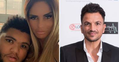 Katie Price praises ex-husband Peter Andre for 'stepping up' to visit her son Harvey in hospital - www.ok.co.uk - county Harvey