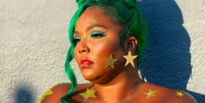 Lizzo Is a Green-Haired Vision in a Starry New Photoshoot - www.marieclaire.com