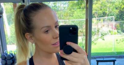 Kate Ferdinand flaunts blossoming baby bump in workout gear as she hits home gym - www.ok.co.uk