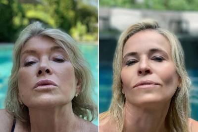 Chelsea Handler re-creates Martha Stewart’s sexy pool pic - nypost.com