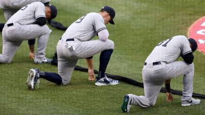 Yankees and Nationals Kneel for Opening Day National Anthem to Support Black Lives Matter - www.etonline.com - New York - Los Angeles - Washington - San Francisco