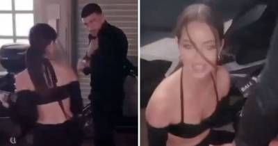 Maura Higgins takes a tumble during play fight with Tommy Fury on night out in hilarious video - www.ok.co.uk - Hague