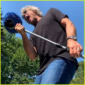 Jon Bon Jovi Sings to Wine Bottles in His Backyard for New TikTok Challenge! - www.justjared.com