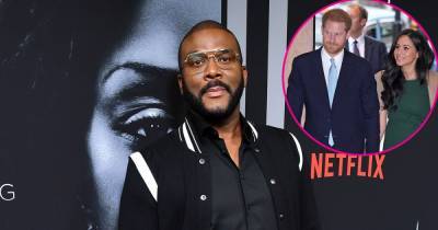 Tyler Perry Pretends to Lose Connection When Asked About Prince Harry and Meghan Markle Staying at His House - www.usmagazine.com - Britain - Los Angeles