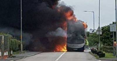 Double decker bus engulfed in flames in Peterhead as emergency services race to scene - www.dailyrecord.co.uk