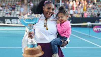 Serena Williams and Daughter Olympia Are the Cutest Doubles Pair in Matching Tennis Pic - www.etonline.com